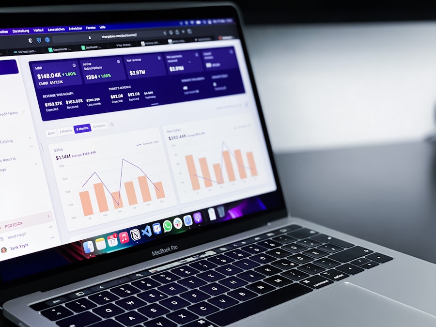 Analytics dashboard met groeiresultaten en KPI metingen voor contentprestaties