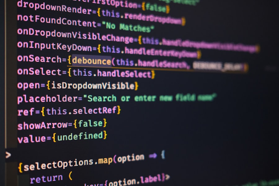 JavaScript code op een scherm voor het optimaliseren van de INP score