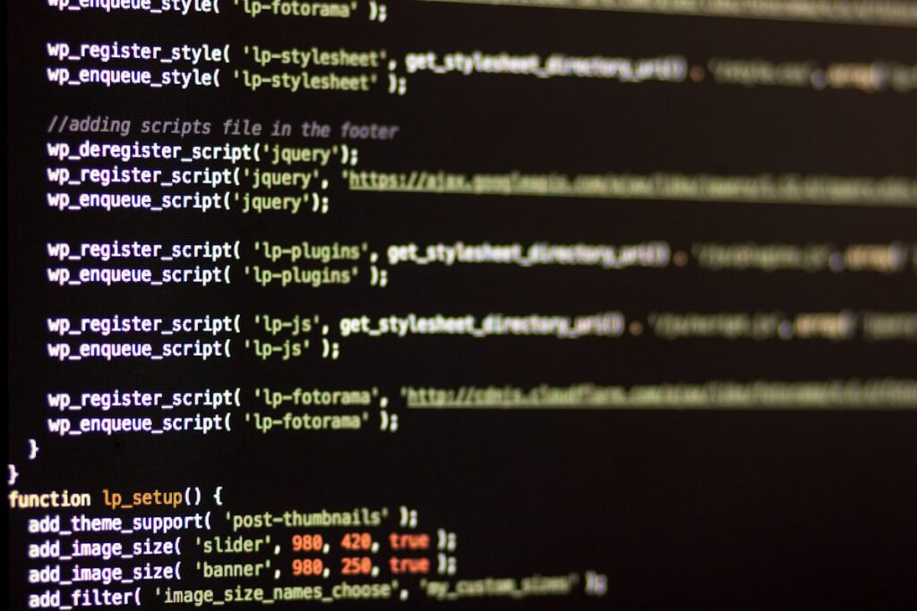 Schone code voor een maatwerk webdesign project op beeldscherm