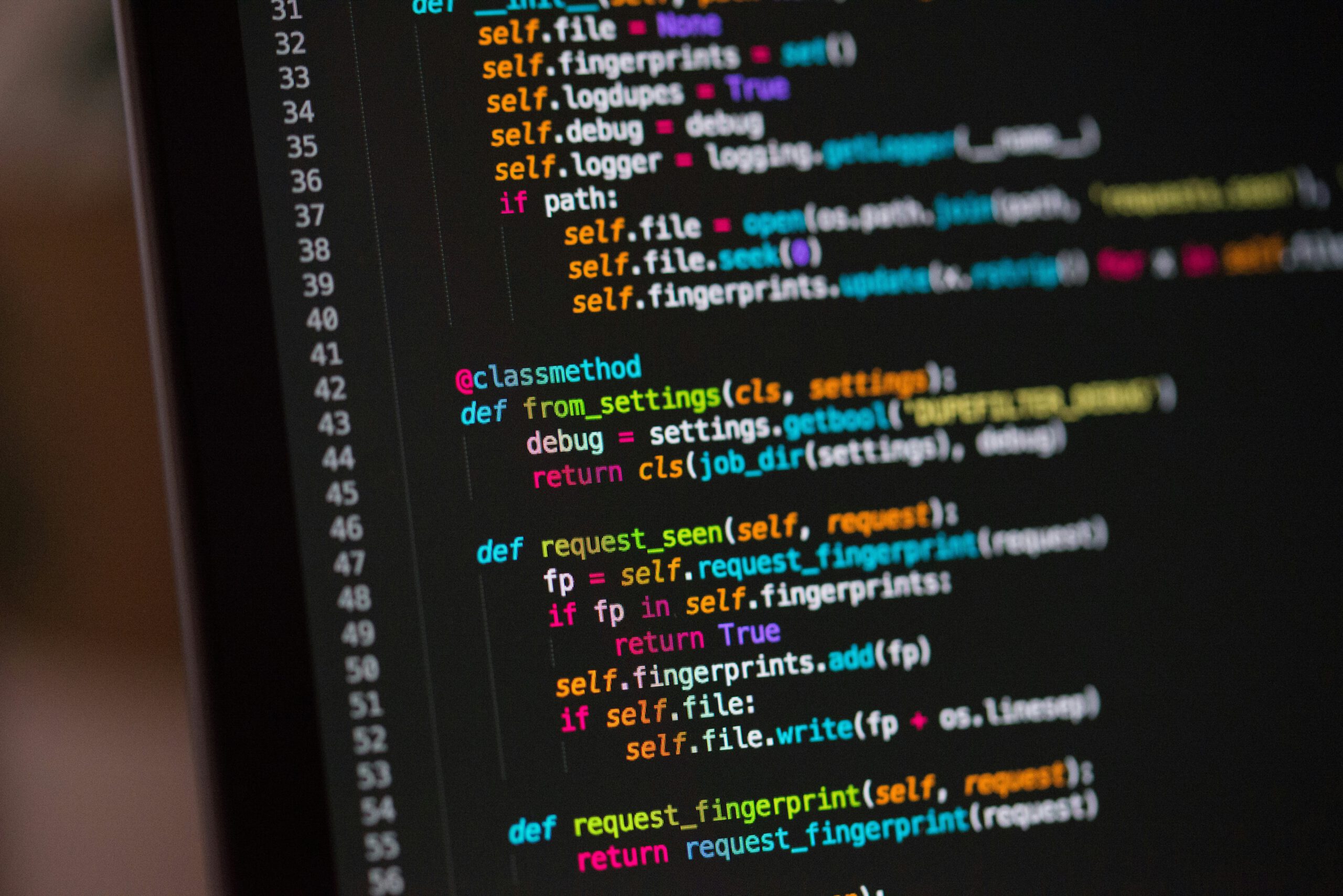Code op een scherm tijdens het bouwen van een website laten maken Den Bosch traject